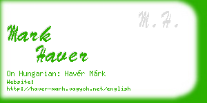 mark haver business card